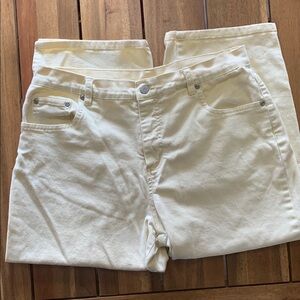 VTG high rise capris pale yellow relaxed 12 Sonoma Lifestyles